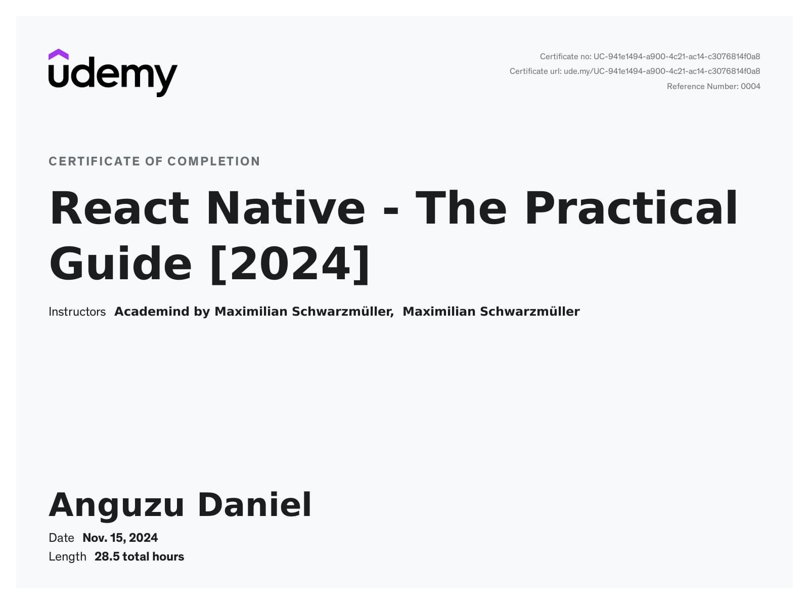 React Native - The Complete Practical Guide